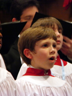 Chorister in vestments